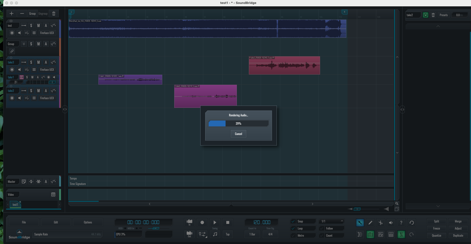 Sound Bridge書き出し
